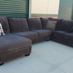 Dark Grey Sectional Couches Delivery Available 