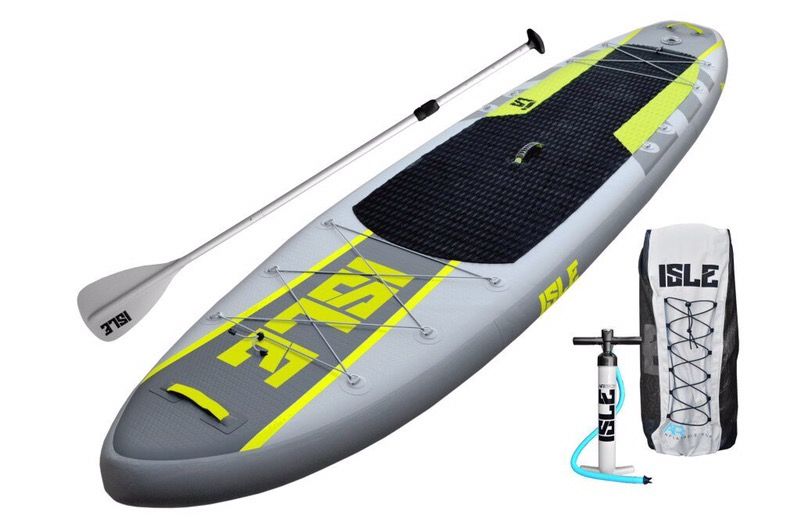 ISLE Surf and SUP 11' Airtech Inflatable Explorer Stand Up Paddle Board
