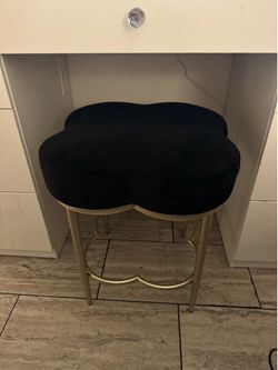 Black Vanity Stool Chair