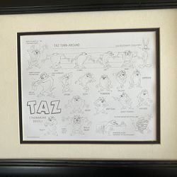 Taz Study Print 1998 Warner Brothers 
