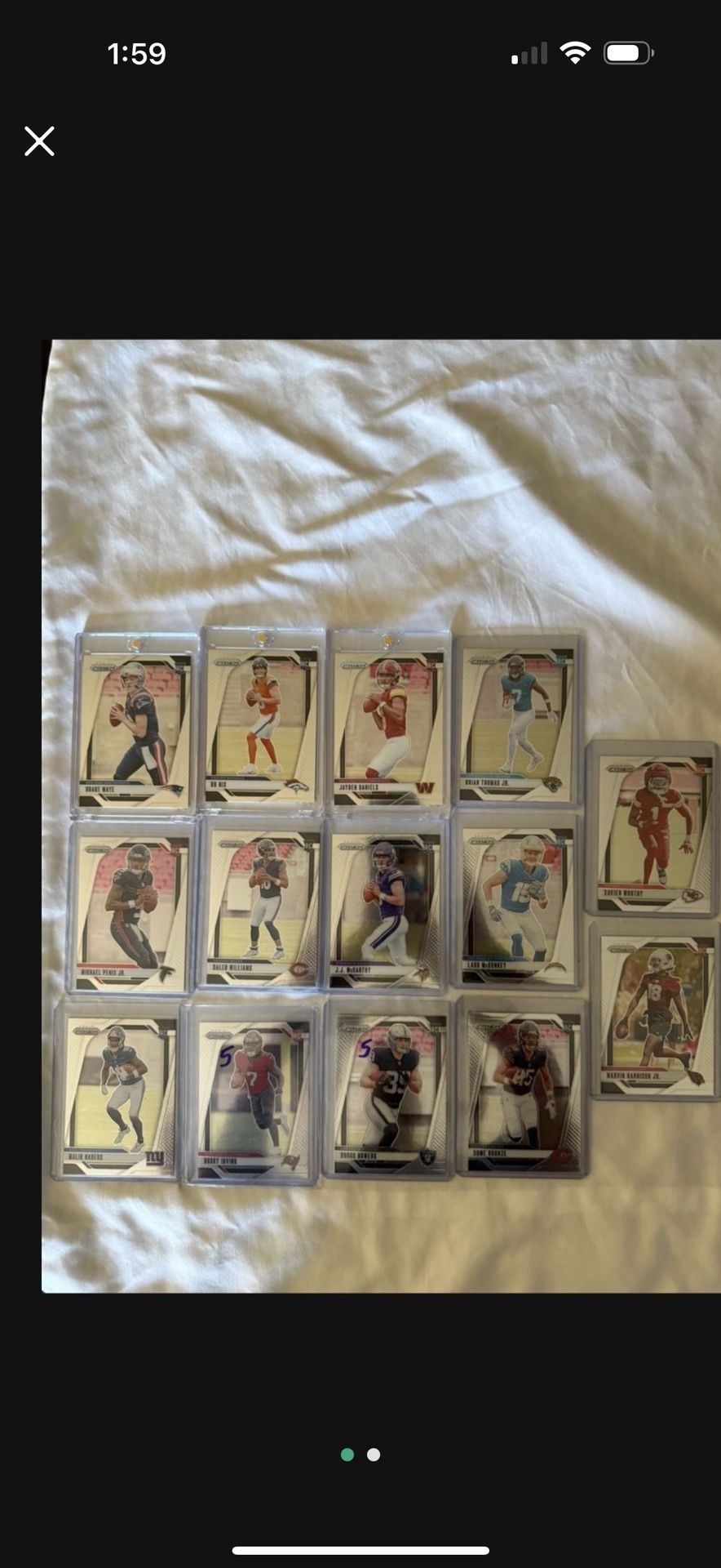 2024 NFL ROOKIE CARDS DANIELS NABERS MAYE WILLIAMS MINT