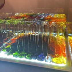 Handmade Artist Glass Drip One Of A Kind With Case