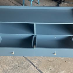 Blue Tv Stand with Storage