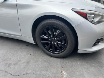 Infinity q50 rims 17” OEM Factory Wheels Rines new gloss black powder coated ( exchange available )( Cambio Disponible )