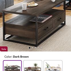 Southside 43.3'' W Coffee Table with 2 Drawers