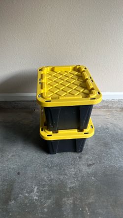 Two Heavy Duty Storage Totes / Boxes (10 Gallons)