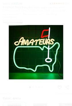 Led Neon Sign Amateur Golf 13"