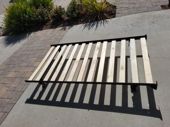 twin bed frame with wood slats