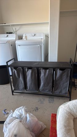 4-Bag Laundry Sorter with Bench Top