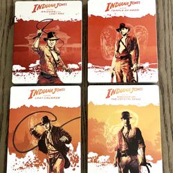 Indiana Jones 4-Movie Collection Steelbook 4K Discs (No Digital)