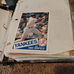 Authentic Signed Dave Winfield 1985 Topps Baseball Card #60