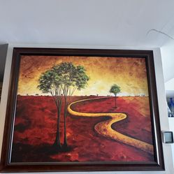 Road To Nowhere II - Red Landscape Painting by Megan Duncanson ($ 80 off)