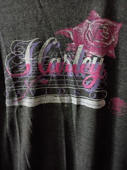 Vintage 80's Distressed Harley Davidson Bike Week Rose Tank Top L Women's 