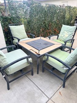Hampton Bay Fire Pit Patio Set