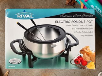 Rival Stainless Steel Electric Fondue Pot