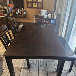 Coviar Dining Table Set with 4 Chairs & Bench