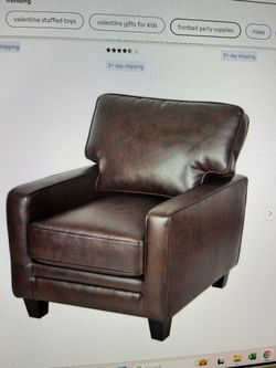 Serta Club Chair Brown Pu