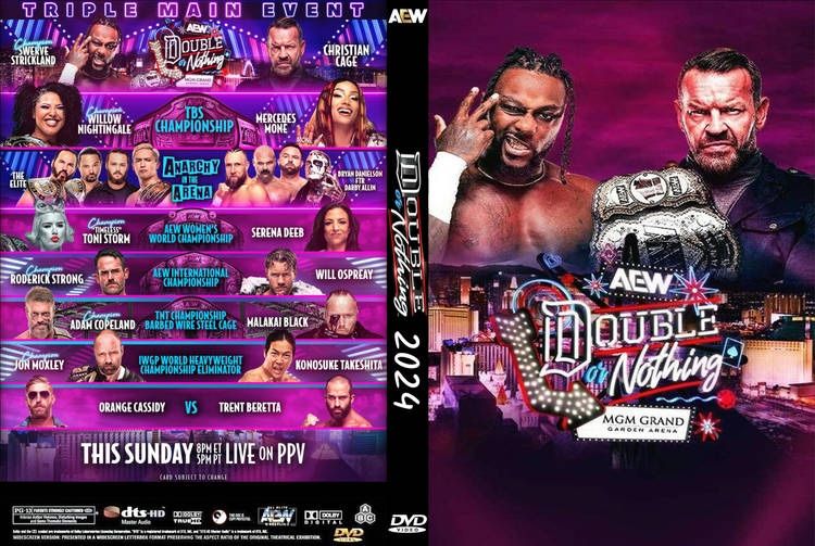 Aew Double Or Nothing 2024 With Buy-in W/dvd Case