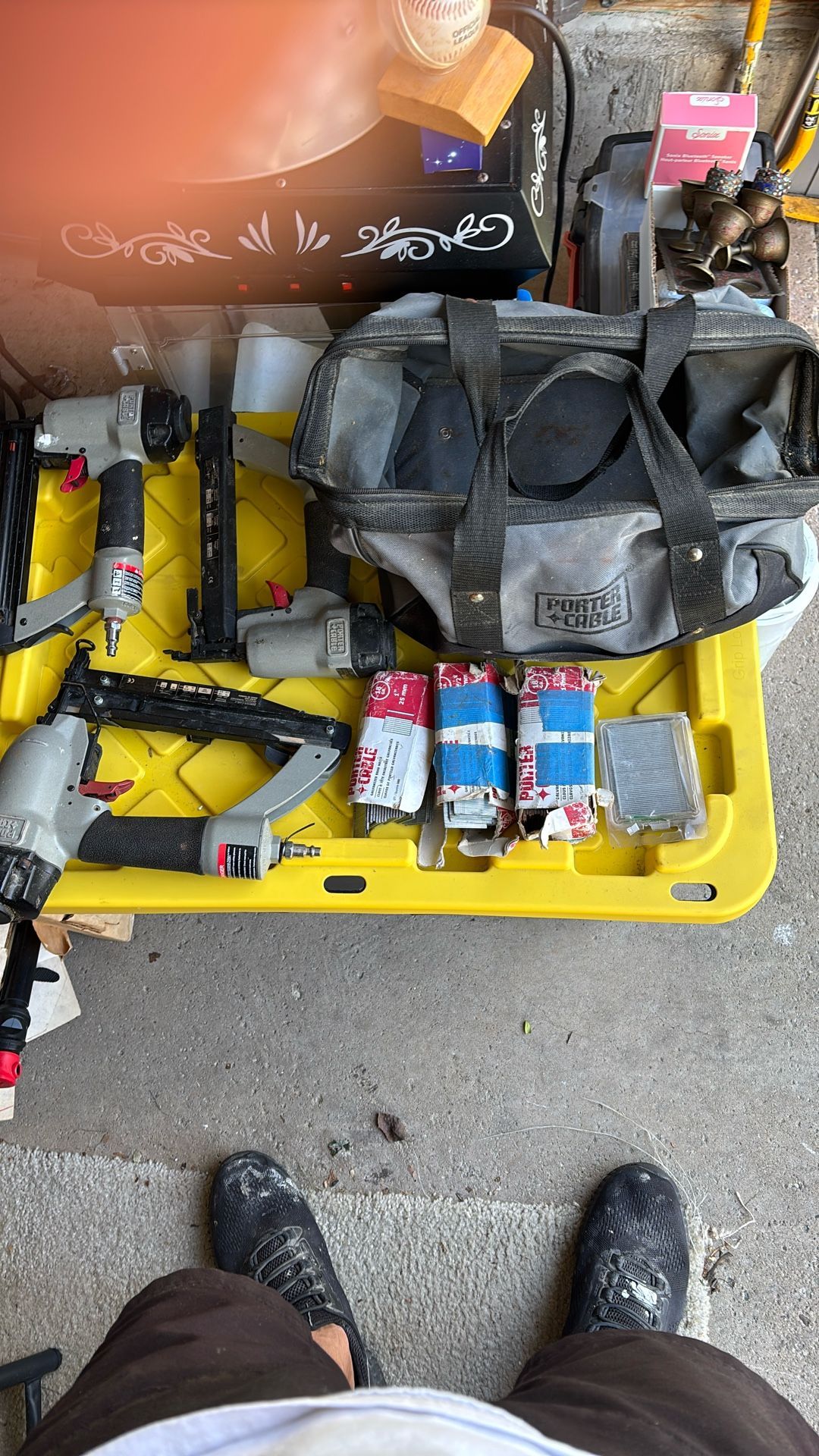 Porter Cable Air Tools Bag And Nails