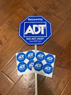 ADT sign and 8 stickers