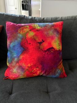 Colorful Abstract Print Throw Pillow