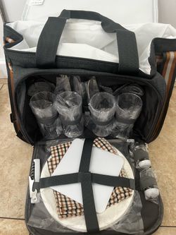 Insulated Picnic Basket with extras