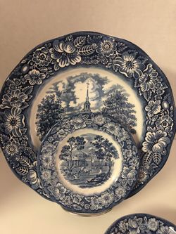 30 pcs Staffordshire Liberty Blue Dishes