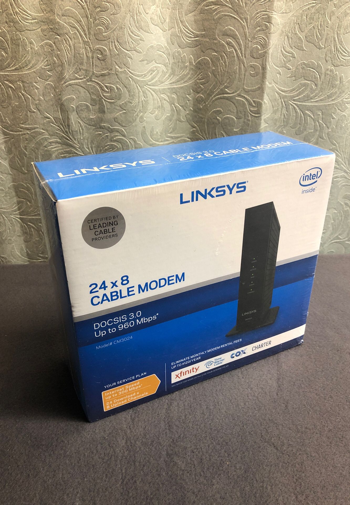 Linksys CM3024 DOCSIS 3.0 Cable Modem Brand New, Still sealed in plastic. Asking 50