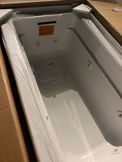 New Kohler Archer 5 ft. Left-Drain Rectangular Alcove Whirlpool Bathtub in White