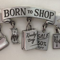 Born To Shop Brooch 