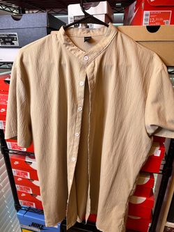 SHEIN tan button up shirt Size Large men’s worn once