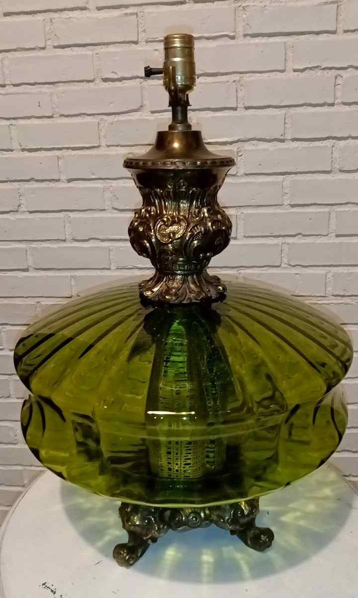 MCM Green Table Lamp