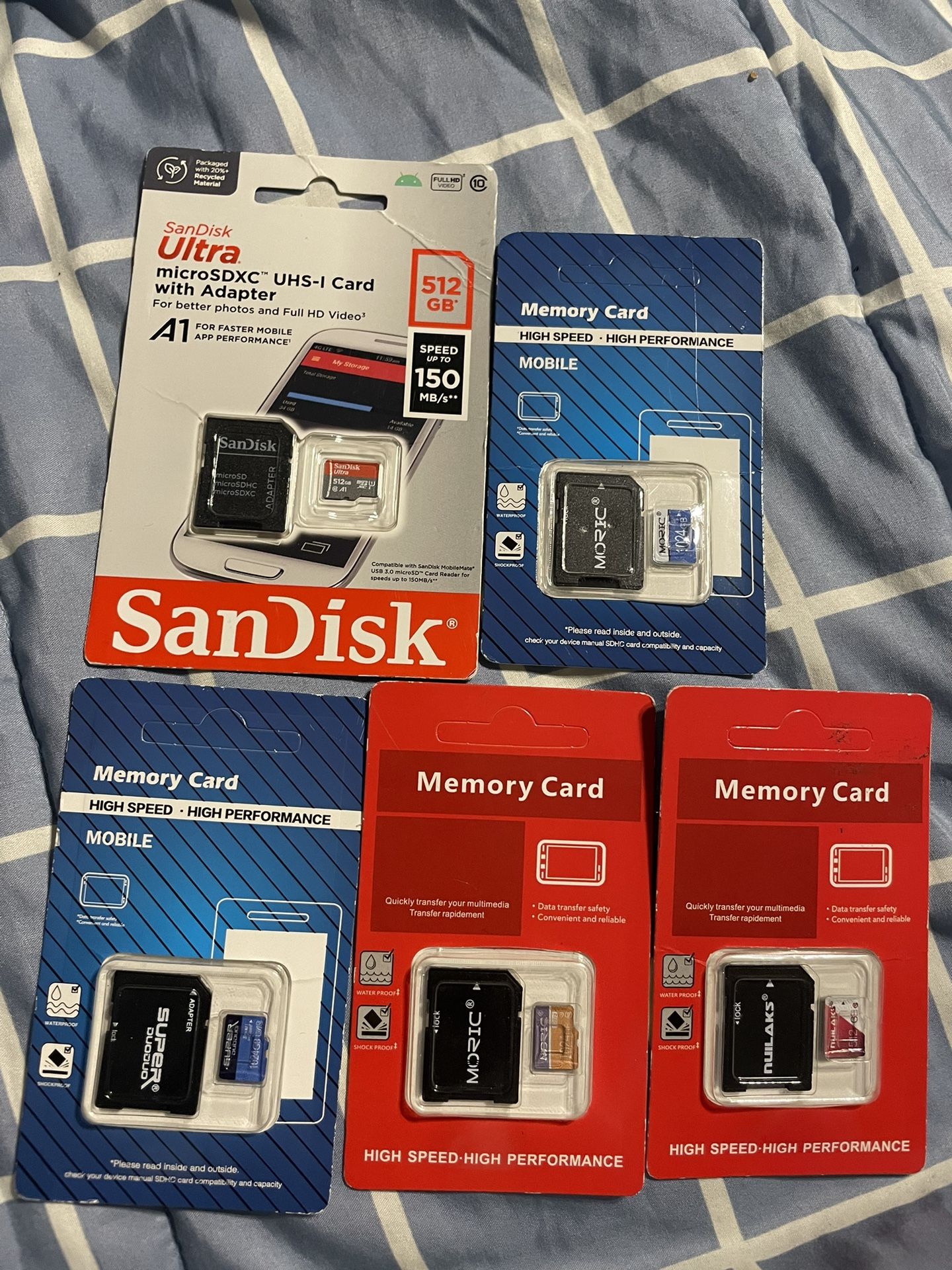 1024gb/512gb Micro SD Cards With Adapters