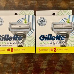Gillette SkinGuard Men's Razor Blades, 8 Blade Refills. New/unopened.