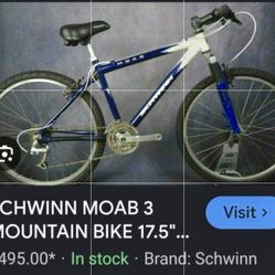 SCHWINN MOAB MOUNTAIN BIKE..comes with accessories 