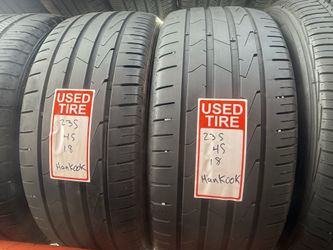 2 used tires 235/45r18 Hankook ‼️💵free installation and balance 👌💰