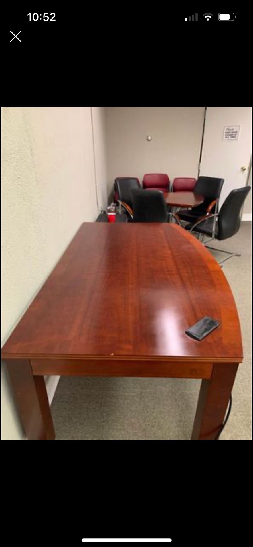 Mahogany Desk Table & Matching Office Chair