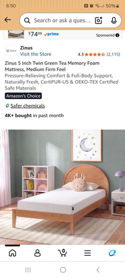 5 inch Twin memory foam mattress medium firm feel new in box pick up in pomona $65