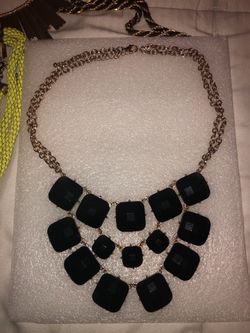 Black statement necklace