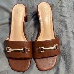 Brown low heel shoes