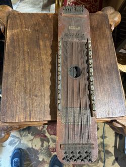 Vintage Wooden Autoharp Zither String Instrument