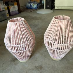 2 New Pink Lamps