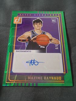 Maxime Raynaud 2025-26 Donruss Elite Signatures Green Rookie Auto 6/6 [Book End]