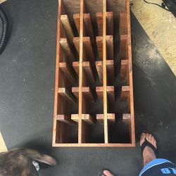18 Bottle Wooden Wine Rack 