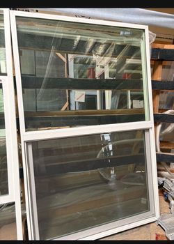 New Large tempered Single Hung Milgard Window