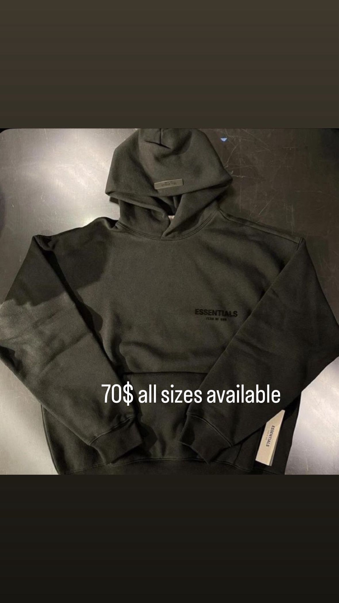 Black Essentials Hoodie 