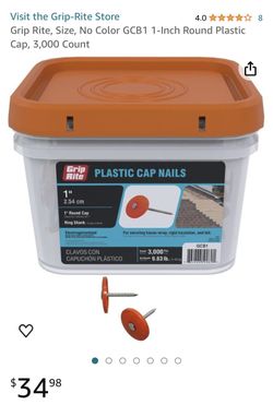 Grip Rite, 1-Inch Round Plastic Cap