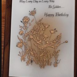 Beautiful Golden Birthday Plaque.