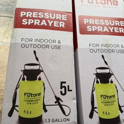 Futone 1.3 Gallon Garden Sprayer Water Pump Pressure Sprayer  With Rod Handle