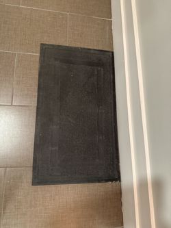 Black Rectangular Doormat
